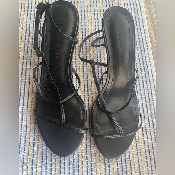 Zara black high shoes with thin straps size 39 - Picture 6 of 11